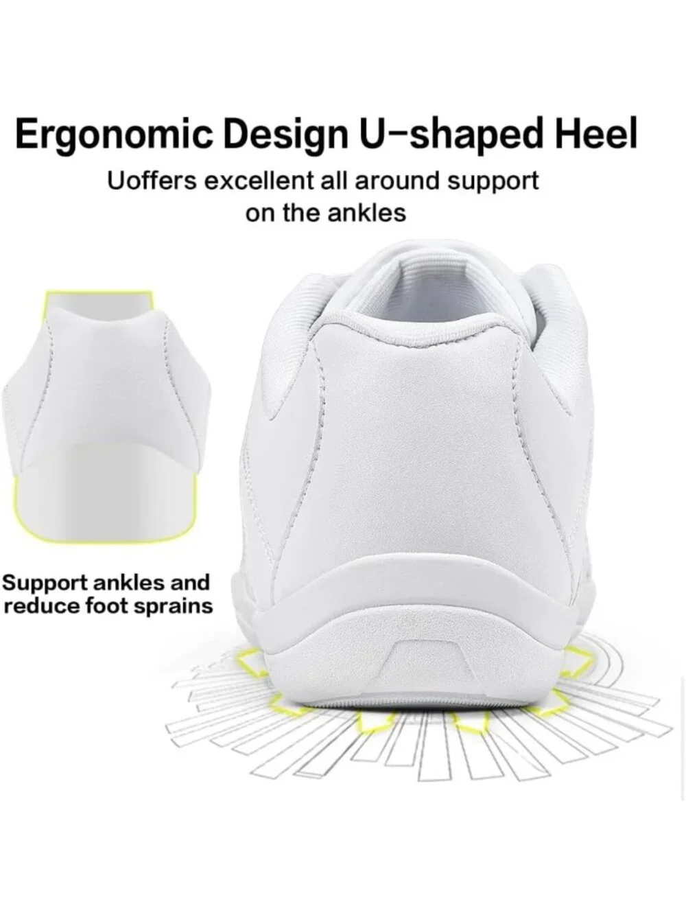 Stylish Black Cheerleading Shoes for Women | Athletic Dance Flats & Sneakers
